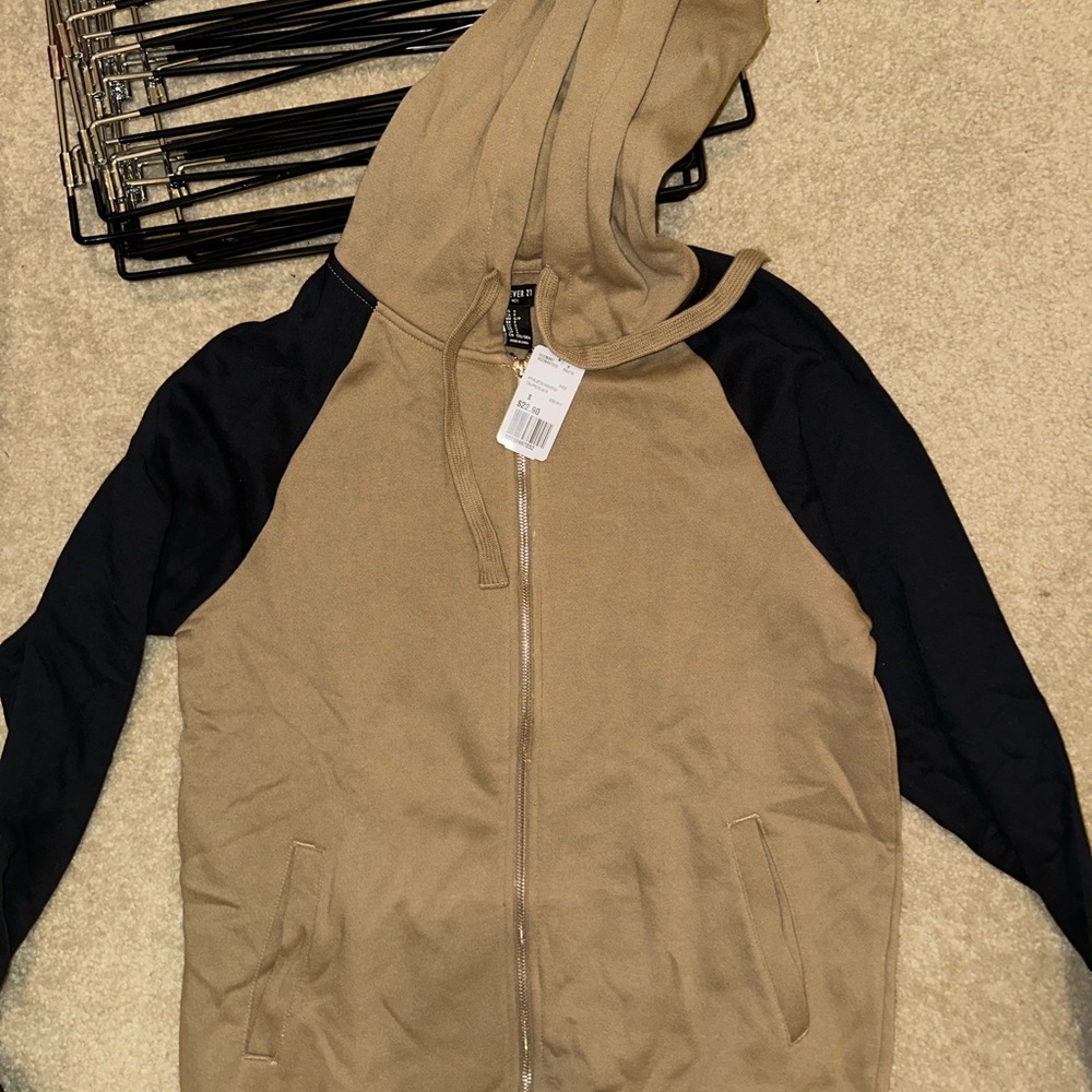 Forever 21 Tan and Black Hoodie
